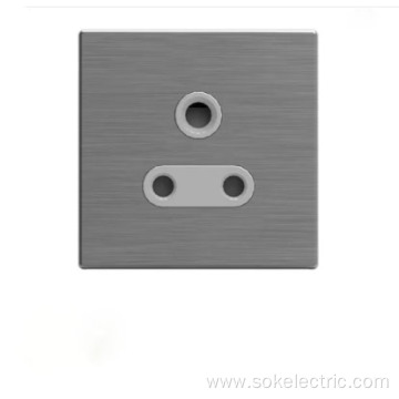 Round Socket 1Gang with Stainless Steel Cover